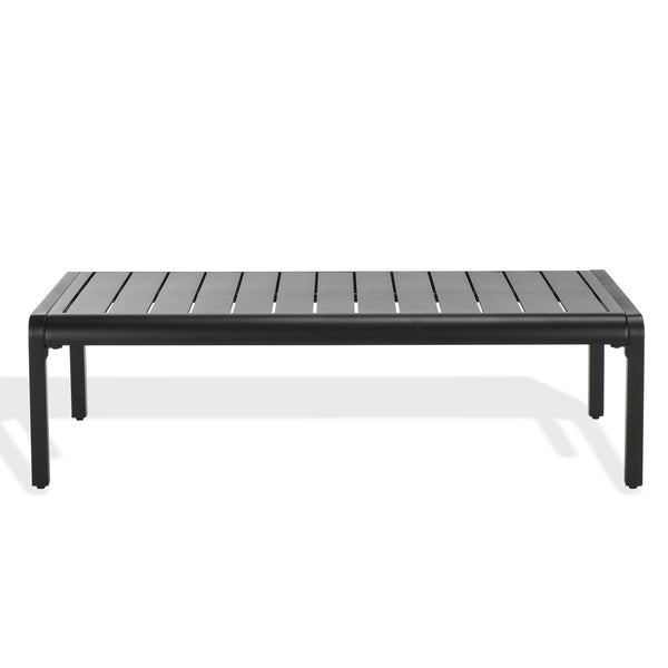 Safavieh Guam Aluminum Outdoor Coffee Table - Stylish Black, Weather-resistant & Elegant For Any Setting Black Metal Cpt2105a