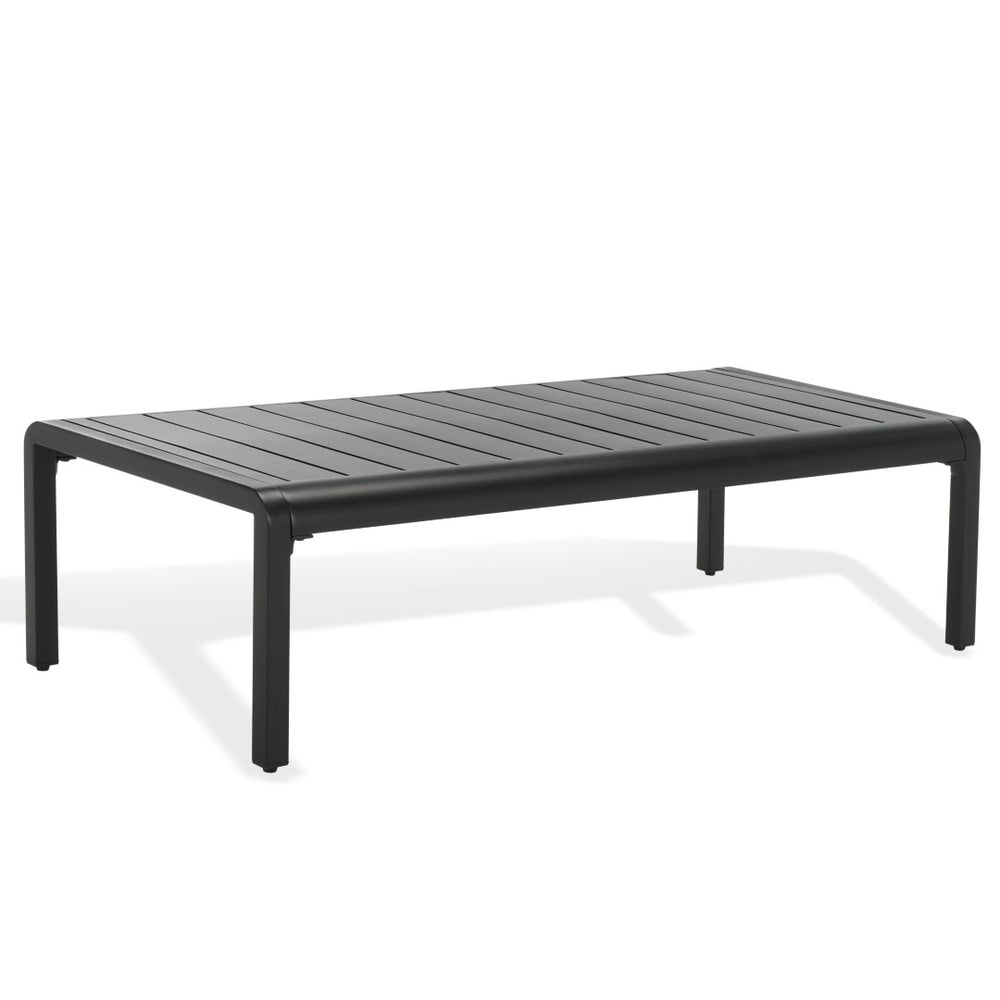 Safavieh GUAM Aluminum Outdoor Coffee Table - Stylish Black, Durable Design for Modern Patios & Decks CPT2105A