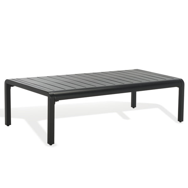 Safavieh Guam Aluminum Outdoor Coffee Table - Stylish Black, Weather-resistant & Elegant For Any Setting Black Metal Cpt2105a