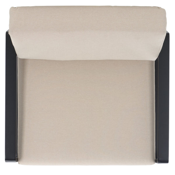 Safavieh Guam Aluminum Outdoor Chair - Elegant Black & Beige Design For Stylish Patio & Garden Comfort Black ,Beige Metal ,Foam ,Fabric Cpt2106a