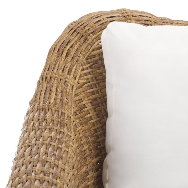 Safavieh Melbourne Wicker Patio Chair - Stylish Outdoor Furniture With Acacia Accents For Ultimate Comfort Natural ,White Metal ,Pe Wicker ,Wood ,Fabric ,Foam Cpt2109a