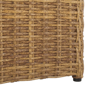 Safavieh Melbourne Wicker Outdoor Dining Chair - Elegant Acacia Wood & Comfortable Olefin For Timeless Style Natural ,White Metal ,Pe Wicker ,Wood ,Fabric ,Foam Cpt2111a