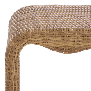 Safavieh Lynsee Wicker Bench - Stylish Outdoor Seating In Natural Shade For Patios And Gardens, Durable Design Natural Metal ,Pe Wicker Cpt2113a