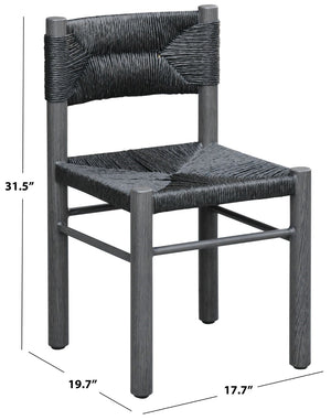 Safavieh Romona Rattan Weaving Outdoor Dining Chair – Elevate Your Patio With Stylish Elegance And Comfort Black 90% Metal,10% Pe Rattan Cpt4000a-set2