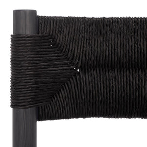 Safavieh ROMONA Rattan Weaving Outdoor Dining Chair - Stylish, Durable Seating for Elegant Al Fresco Meals Black CPT4000A-SET2