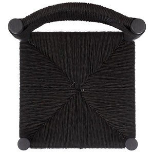 Safavieh ROMONA Rattan Weaving Outdoor Dining Chair - Stylish, Durable Seating for Elegant Al Fresco Meals Black CPT4000A-SET2