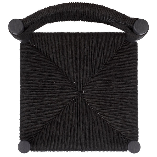 Safavieh ROMONA Rattan Weaving Outdoor Dining Chair - Stylish, Durable Seating for Elegant Al Fresco Meals Black CPT4000A-SET2