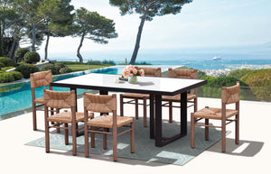 Safavieh Romona Rattan Weaving Outdoor Dining Chair – Elevate Your Patio With Stylish Elegance And Comfort Brown 90% Metal,10% Pe Rattan Cpt4000b-set2