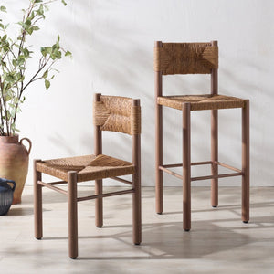 Safavieh ROMONA Rattan Weaving Outdoor Dining Chair - Stylish, Durable Seating for Elegant Al Fresco Meals Brown CPT4000B-SET2