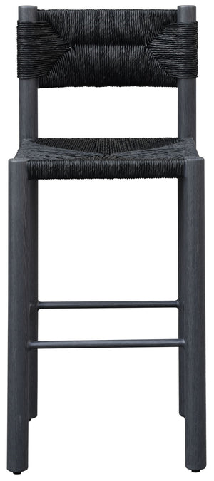 Safavieh Romona Rattan Weaving Outdoor Barstool - Stylish Seating For Elegant Gatherings And Relaxation Black 90% Metal,10% Pe Rattan Cpt4001a-set2