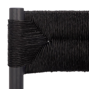 Safavieh ROMONA Rattan Weaving Outdoor Barstool - Ergonomic Design for Stylish Patio & Garden Seating Black CPT4001A-SET2