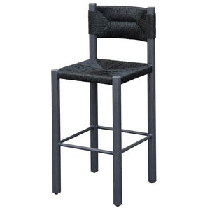 Safavieh Romona Rattan Weaving Outdoor Barstool - Stylish Seating For Elegant Gatherings And Relaxation Black 90% Metal,10% Pe Rattan Cpt4001a-set2