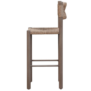 Safavieh ROMONA Rattan Weaving Outdoor Barstool - Ergonomic Design for Stylish Patio & Garden Seating Brown CPT4001B-SET2