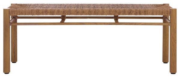 Safavieh ROMONA Rattan Weaving Outdoor Bench - Stylish & Durable Seating for Patios, Gardens, and Lounges CPT4002A