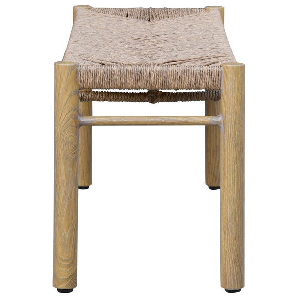 Safavieh Romona Rattan Weaving Outdoor Bench In Natural - Elegant, Durable Seating For Patios & Gardens Natural 90% Metal,10% Pe Rattan Cpt4002a