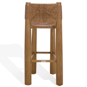 Safavieh ROMONA Rattan Weaving Round Barstool - Stylish Outdoor Seating for Patios, Balconies & Gardens CPT4003A