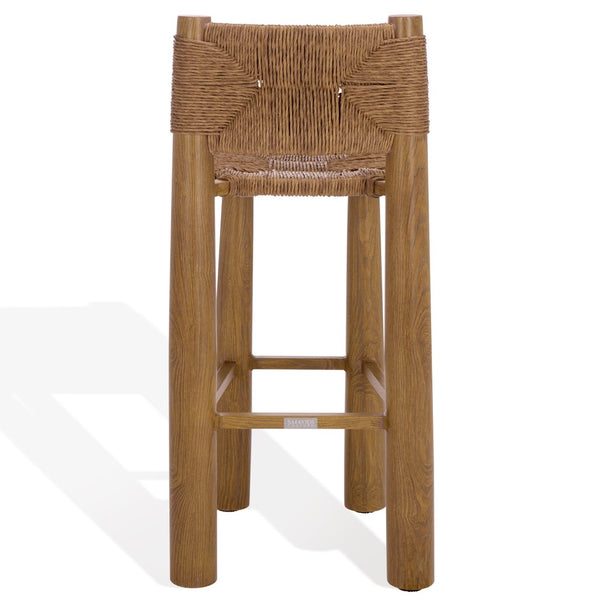 Safavieh ROMONA Rattan Weaving Round Barstool - Stylish Outdoor Seating for Patios, Balconies & Gardens CPT4003A