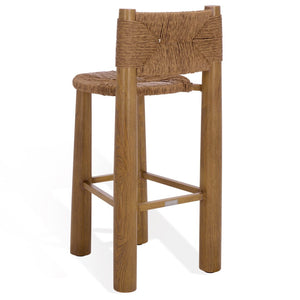 Safavieh ROMONA Rattan Weaving Round Barstool - Stylish Outdoor Seating for Patios, Balconies & Gardens CPT4003A