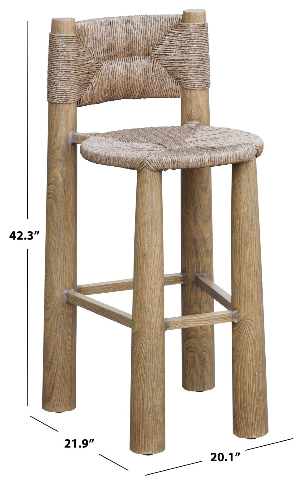 Safavieh Romona Rattan Weaving Round Outdoor Barstool - Natural Elegance For Stylish Patio Gatherings Natural 90% Metal,10% Pe Rattan Cpt4003a
