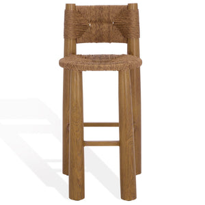 Safavieh ROMONA Rattan Weaving Round Barstool - Stylish Outdoor Seating for Patios, Balconies & Gardens CPT4003A