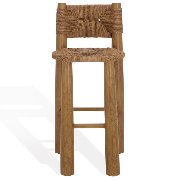 Safavieh ROMONA Rattan Weaving Round Barstool - Stylish Outdoor Seating for Patios, Balconies & Gardens CPT4003A