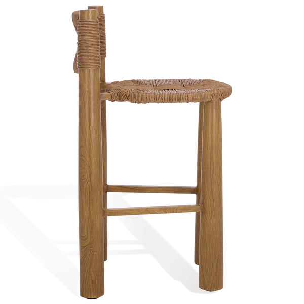Safavieh ROMONA Rattan Weaving Round Barstool - Stylish Outdoor Seating for Patios, Balconies & Gardens CPT4003A
