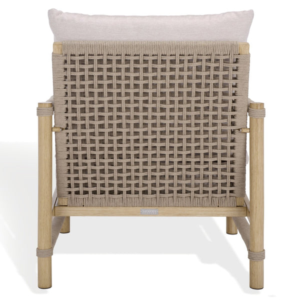 Safavieh DORIANNA Aluminum Patio Chair in Sand Beige – Stylish Comfort for Modern Outdoor Spaces & Lounges CPT4004A
