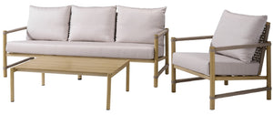 Safavieh DORIANNA Aluminum Patio Chair in Sand Beige – Stylish Comfort for Modern Outdoor Spaces & Lounges CPT4004A