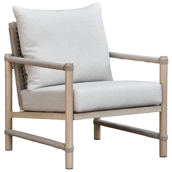 Safavieh Dorianna Aluminum Patio Chair - Stylish Sand & Beige Outdoor Seating For Comfort & Relaxation Sand ,Beige 80% Metal,3% Fabric,7% Foam,10% Rope Cpt4004a