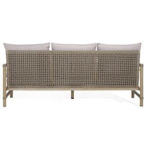 Safavieh DORIANNA Aluminum Patio Sofa - Coastal Style with Plush Cushions & Durable Design for Outdoor Relaxation CPT4005A