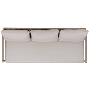 Safavieh DORIANNA Aluminum Patio Sofa - Coastal Style with Plush Cushions & Durable Design for Outdoor Relaxation CPT4005A