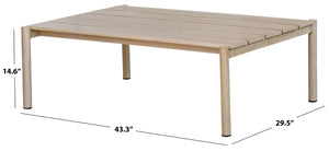 Safavieh Dorianna Aluminum Patio Coffee Table In Sand - Stylish, Durable Design For Your Outdoor Oasis Sand 100% Metal Cpt4006a