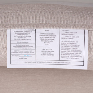 Safavieh CHRYSSA Aluminum and Teak Patio Sofa - Stylish Outdoor Seating in White and Beige for Elegance CPT4008A