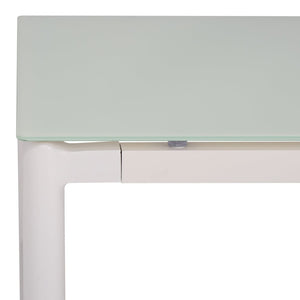 Safavieh CHRYSSA Aluminum and Teak Patio Coffee Table - Elegant White Design for Outdoor Living Spaces CPT4009A