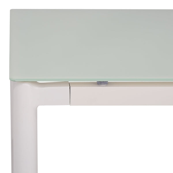 Safavieh CHRYSSA Aluminum and Teak Patio Coffee Table - Elegant White Design for Outdoor Living Spaces CPT4009A