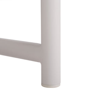 Safavieh CHRYSSA Aluminum and Teak Patio Coffee Table - Elegant White Design for Outdoor Living Spaces CPT4009A