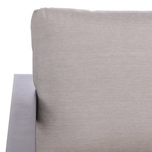 Safavieh DONALDO Aluminum Outdoor Sofa - Stylish Dark Grey Frame with Plush Beige Cushions for Comfort CPT4011A