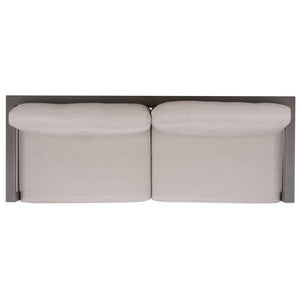 Safavieh DONALDO Aluminum Outdoor Sofa - Stylish Dark Grey Frame with Plush Beige Cushions for Comfort CPT4011A