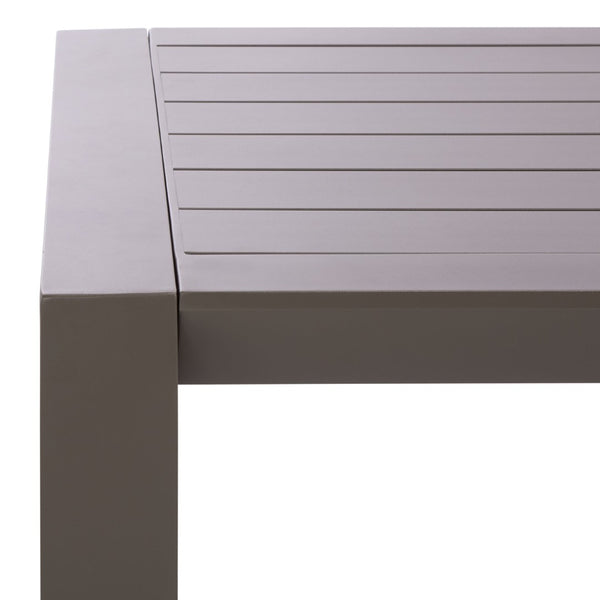 Safavieh DONALDO Aluminum Outdoor Coffee Table – Stylish Dark Grey Design for Patios, Decks & Gardens CPT4012A