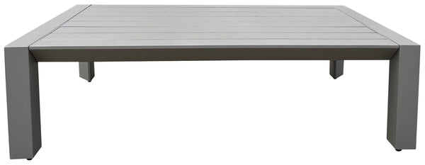 Safavieh Donaldo Aluminum Outdoor Coffee Table – Sleek Dark Grey Design For Patios And Gardens Dark Grey 100% Metal Cpt4012a