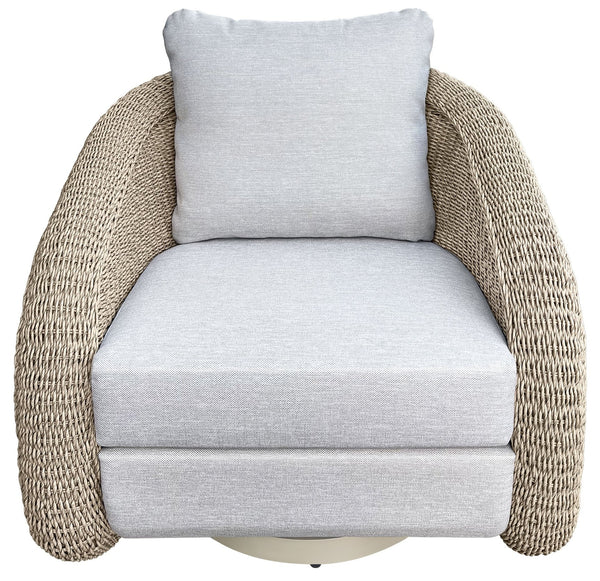 Jilina Swivel Wicker Patio Chair With Plush Outdoor Cushion, Durable Pe Rattan & Powder-Coat Frame