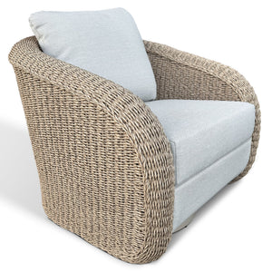 Jilina Swivel Wicker Patio Chair With Plush Outdoor Cushion, Durable Pe Rattan & Powder-Coat Frame