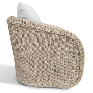 Jilina Swivel Wicker Patio Chair With Plush Outdoor Cushion, Durable Pe Rattan & Powder-Coat Frame