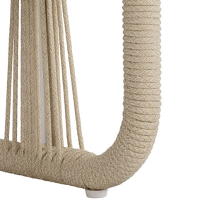 Safavieh FRANKLYN Rope and Aluminum Patio Chair - Modern Outdoor Seating with Plush Comfort and Style White / Beige CPT4014A