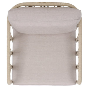 Safavieh FRANKLYN Rope and Aluminum Patio Chair - Modern Outdoor Seating with Plush Comfort and Style White / Beige CPT4014A