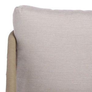 Safavieh FRANKLYN Rope and Aluminum Patio Chair - Modern Outdoor Seating with Plush Comfort and Style Tan / Beige CPT4014B