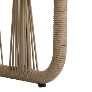 Safavieh FRANKLYN Rope and Aluminum Patio Chair - Modern Outdoor Seating with Plush Comfort and Style Tan / Beige CPT4014B