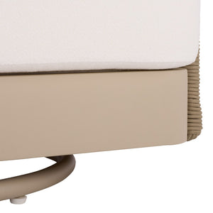 Safavieh ADELANDRA Swivel Outdoor Chair - Stylish Light Grey & White with Cozy Cushions for Patios & Gardens CPT4015A