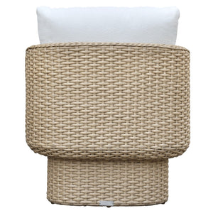 Safavieh GIUSEPPE Rattan Weaving Outdoor Chair – Stylish Natural & White Metal Frame for Comfort & Durability CPT4016A