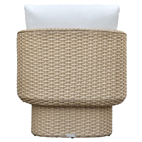 Safavieh GIUSEPPE Rattan Weaving Outdoor Chair – Stylish Natural & White Metal Frame for Comfort & Durability CPT4016A